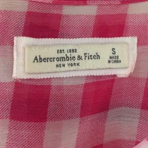 Pink checkered collared top